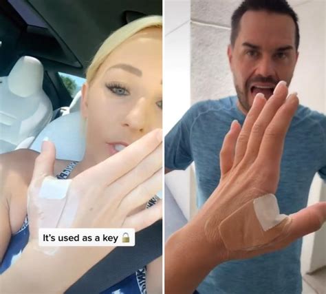 burgundy waller dubbed chip girl  chip implanted   hand