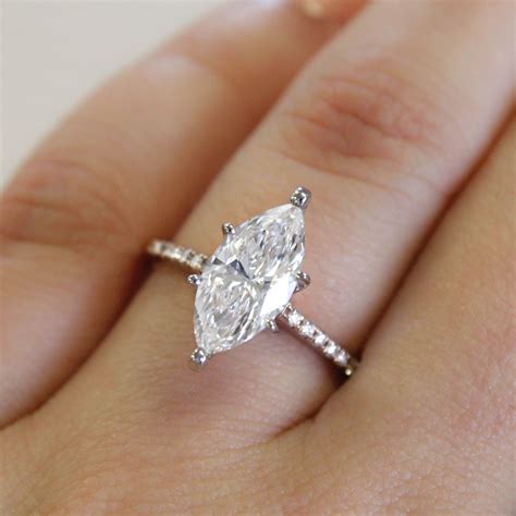 Marquise Diamond Wedding Ring - jenniemarieweddings