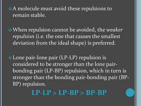 valence shell electron pair repulsion vsepr theory powerpoint