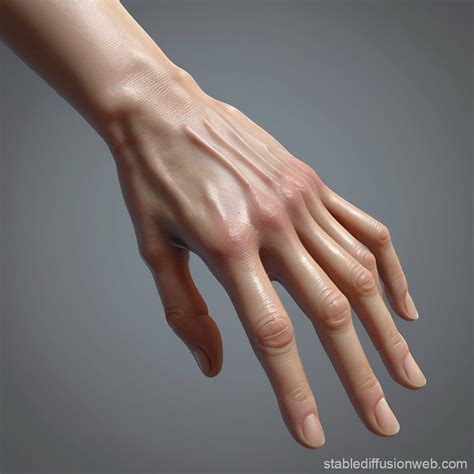 realistic human hand stable diffusion