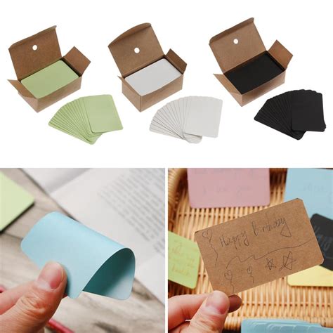 Supplies Vintage Learning Notes Bookmark Blank Word Cards Kraft Paper ...