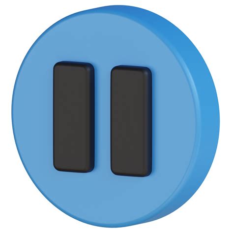 Pause Button 3D Render Icon 14919728 PNG