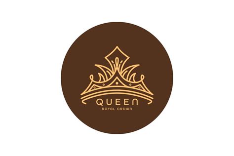 queen crown logo design