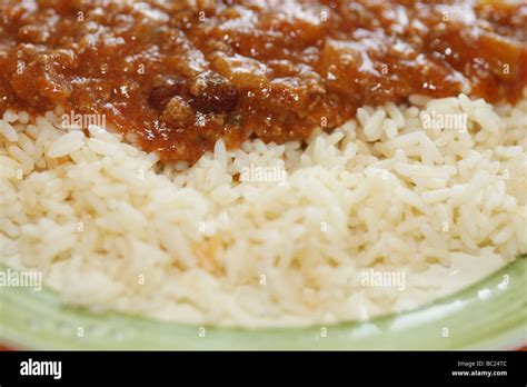 Chilli with Rice Stock Photo - Alamy