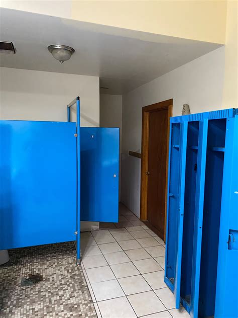 Strange bathroom in a building complex shared by a Mexican restaurant