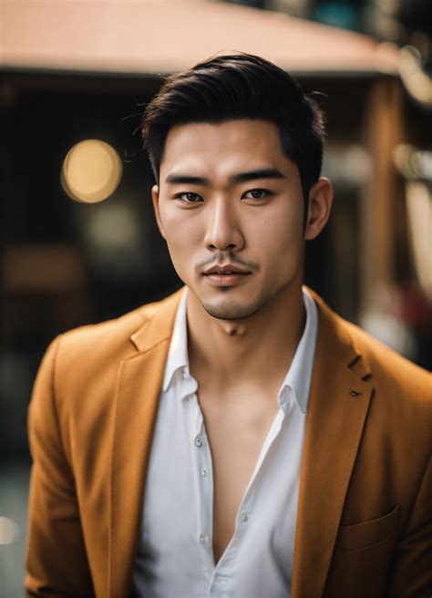 Lexica - A handsome asain man