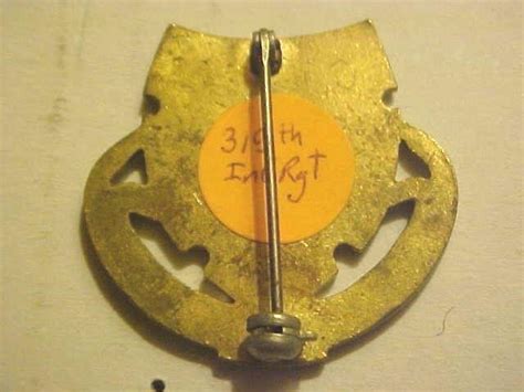 US Military 319th Infantry Regiment Pin Pinback Crest Medal Badge DI ...