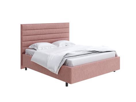 Кровать евро с мягким изголовьем 200х220 см levis розовый Verona ...
