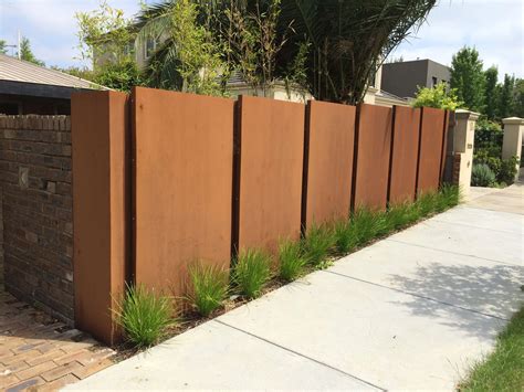 Corten Steel Corrugated Metal Privacy Fence Panels For Garden ...