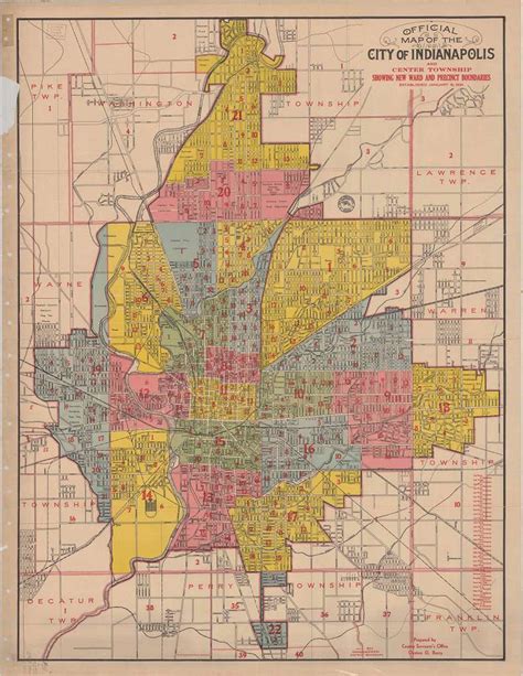 Map of Indianapolis and Center Township, 1934 ...
