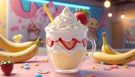 Premium Photo | Banana milkshake