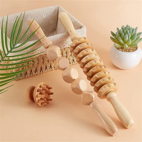 Maderoterapia Kit: 5 Pieces Wood Therapy Massage Tools for Lymphatic ...