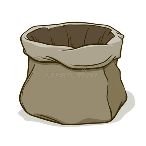 hand drawing   empty canvas sack brush stroke stock vector