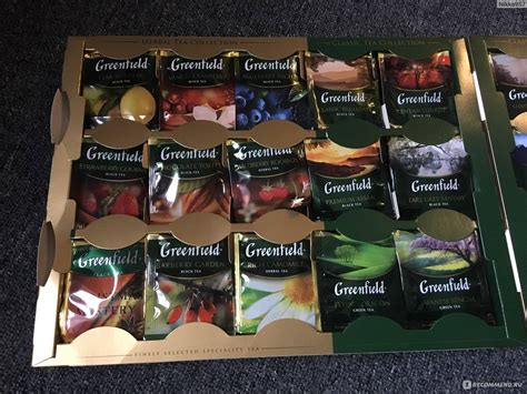 Чай Гринфилд: ассортимент зеленого и белого чая в пакетиках Greenfield ...