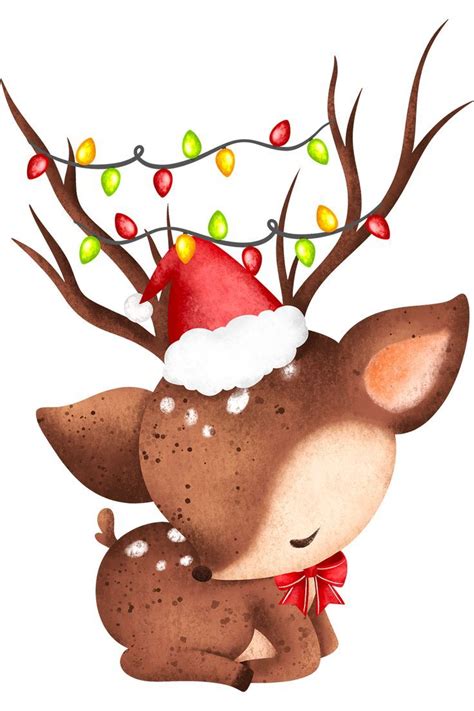 Christmas deer. Рождественский олень. PNG. | Weihnachtshirsch ...