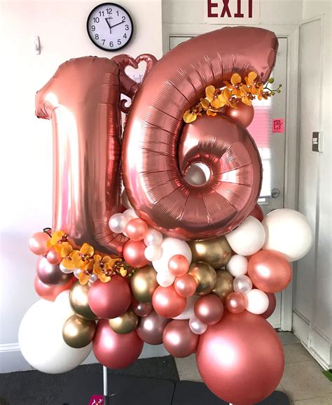 Sweet 16 birthday number balloon delivery, 2 digits