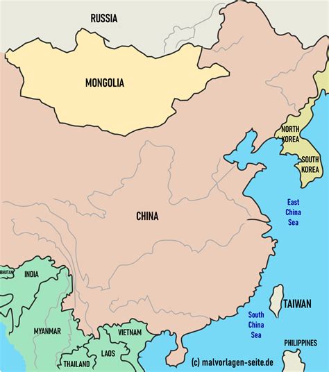map of china and neighboring countries 5