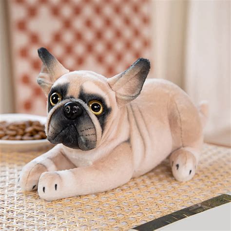 Lifelike Plush French Bulldog Toy: Adorable & Real!