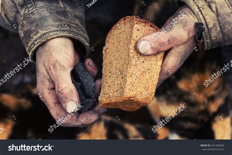 dirty hands eating