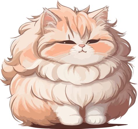 Fluffy Ragamuffin Cat Mascot with AI Generative 26792819 PNG