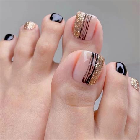TMLECE TM Press on Toenails Square Short Full Cover Fake Toenails 24PCS