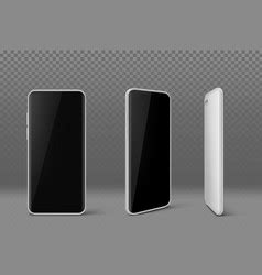 smartphone mockup  white screen  shadow vector image