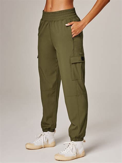 womens cargo pants running bare relaxed workout pants