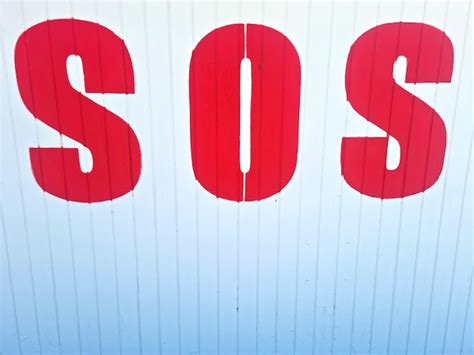 Premium Photo | Sos sign on white background