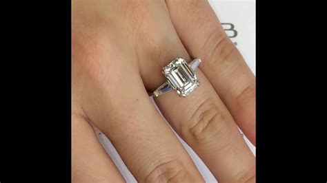 4 Carat Emerald Cut Diamond Ring