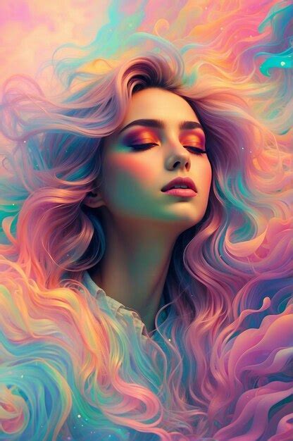 Premium Photo | Logo of girl with beautiful art designs