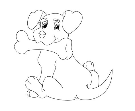 Dog Bone Coloring Page at GetColorings.com | Free printable colorings ...