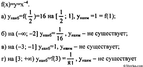 13.7. Найдите наименьшее и наибольшее значения функции y = x-4: а) на ...