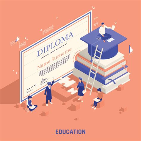 Branding Education Promotion Isometric Composition 4564222 Vector Art