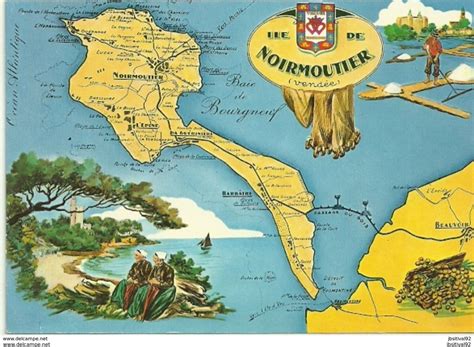 ile de noirmoutier multivues carte geographique beauvoir barbatre