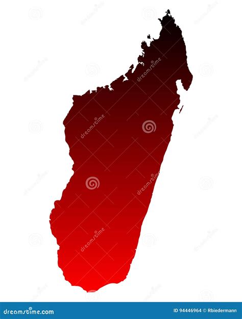 Map of Madagascar stock vector. Illustration of contour - 94446964