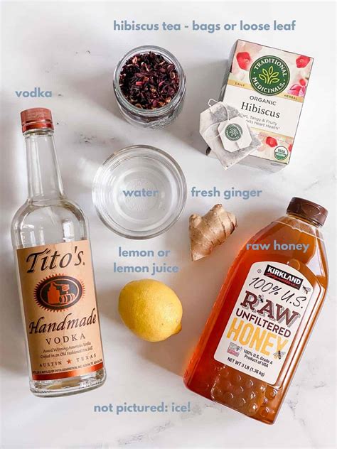 Hibiscus Tea Vodka Cocktail (all-natural ingredients) - Pass The Sprouts
