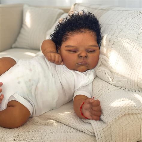 Amazon.com: Pinky Reborn Dolls Washable 20 Inch Black Full Body Soft