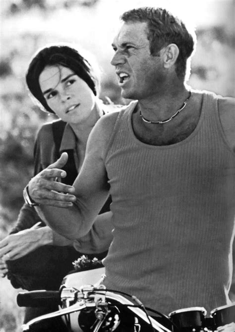 Steve Mcqueen And Ali Macgraw Motorcycle