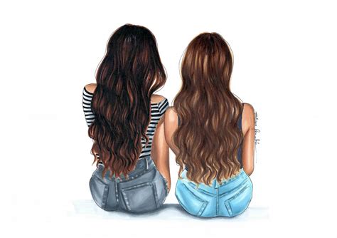@elzafoucheartist | Best friend drawings, Bff drawings, Friends ...