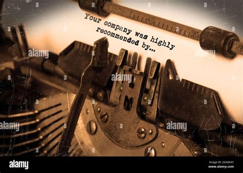 Old typewriter with paper Stock Photo - Alamy