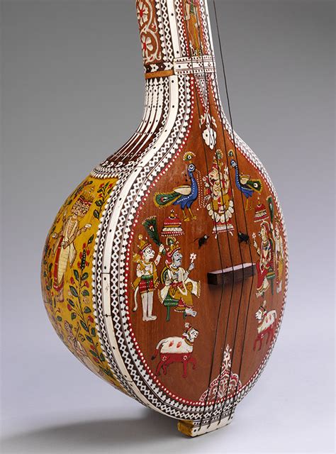 Hindu Cosmos - Tambura Tambura, painted wood and ivory with...
