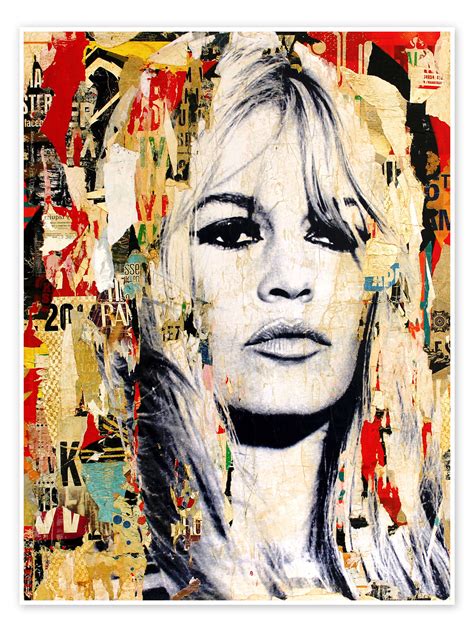 Wandbild „Brigitte Bardot Portrait“ von Michiel Folkers | Posterlounge.de