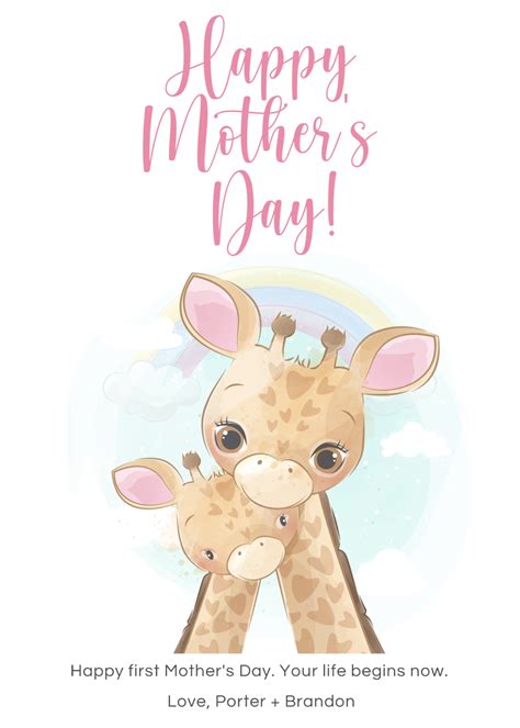 Musings of an Average Mom: Watercolor Animal Mother's Day Cards