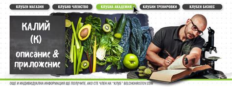 Калий – описание, действие, ползи и прием (приложение) | BelchoHristov.Com