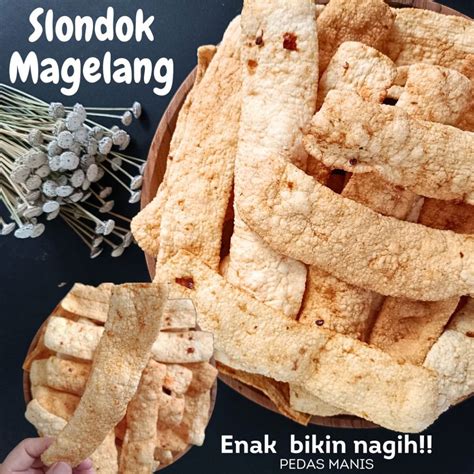 jual krupuk kerupuk slondok pedas manis mentah asli magelang shopee