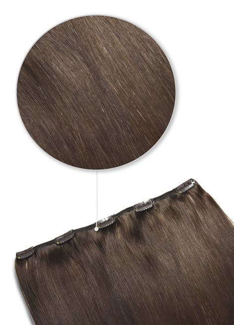 Medium Brown One Piece Top-Up Hair Extensions | Cliphair UK