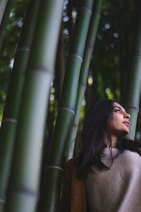 Download Woman By The Bamboo Pole Wallpaper | Wallpapers.com