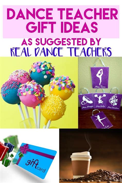 the words dance teacher gift ideas are displayed above pictures of ...