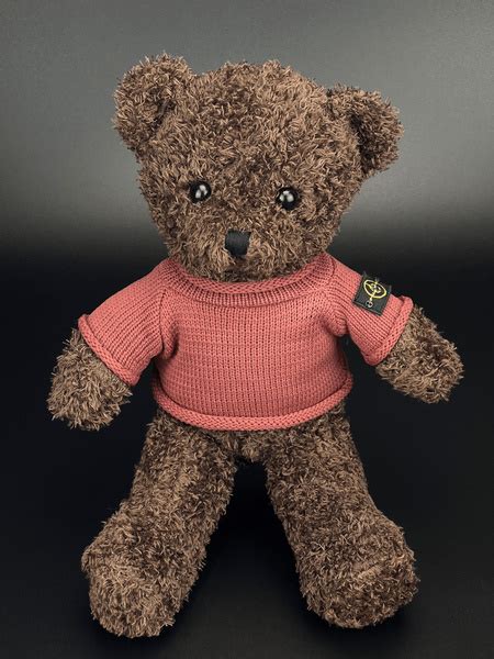 Плюшевый медведь в свитере Stone Island, мишка Stone, игрушка Стоник ...