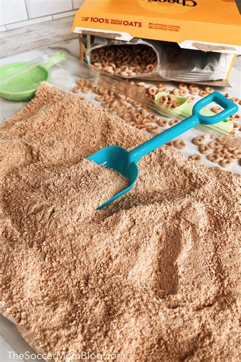 Edible Play Sand...Made with Cheerios!! - The Soccer Mom Blog